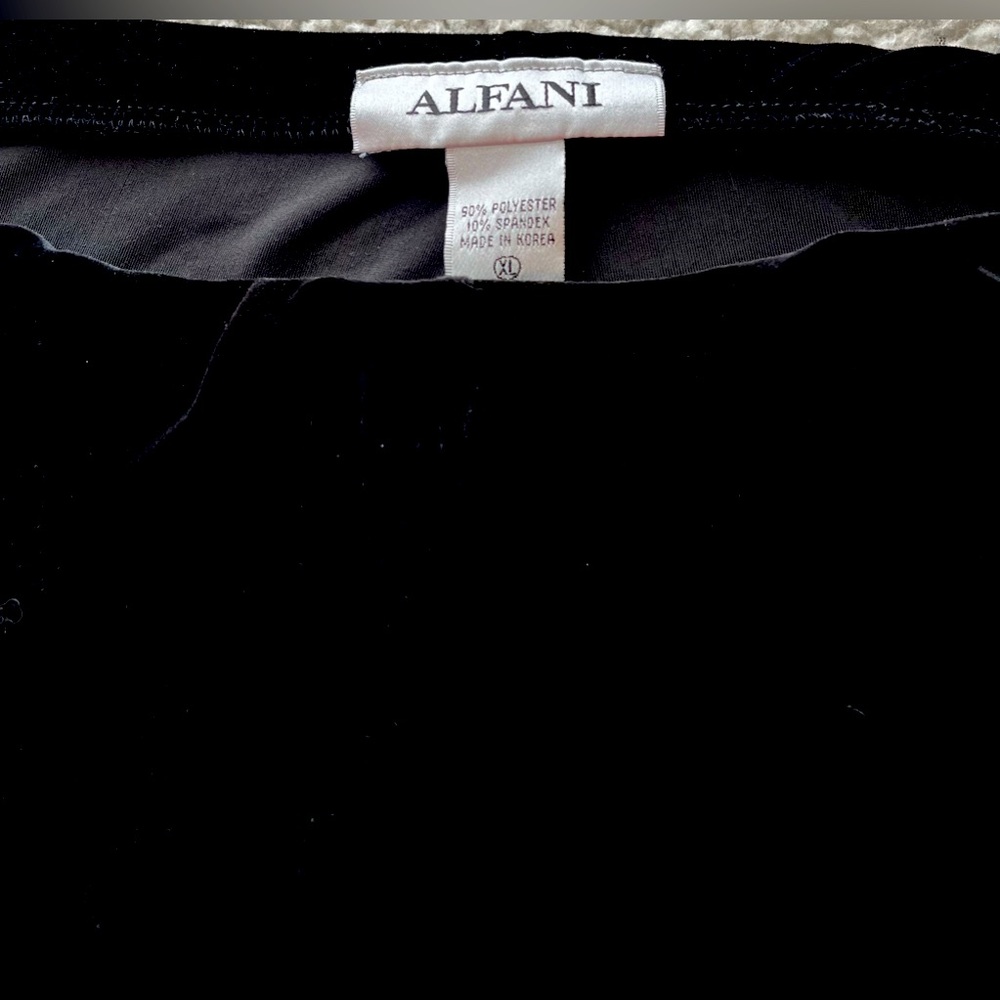 Alfani Black Velvet Dress Pants XL